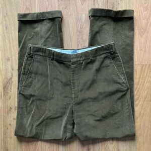 Vintage Orvis Brown Corduroy Cuffed Wide Wale Pants Men’s 35x32 Made In USA